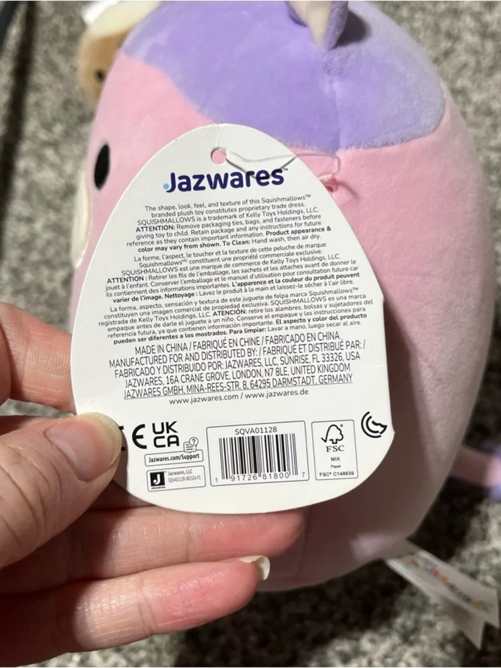 Squishmallow 8 inch Patty the Winking Cow Valentines 2025 NEW w Tags - Picture 3 of 5